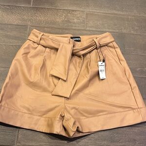 Express High Waist Tan Women's Shorts